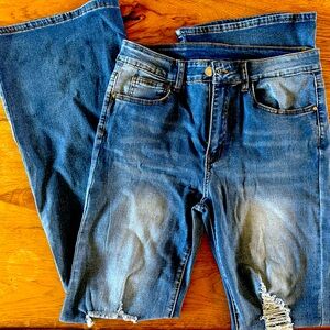 Flair stretch jeans size large (28) length 31. Never worn